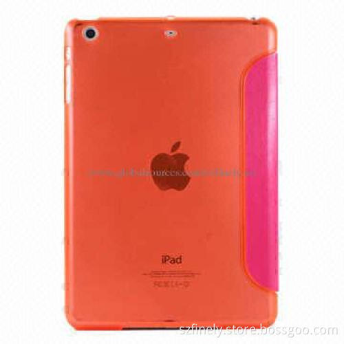 Leather Case for iPad Mini 2，Smart Cover + Crystal PC, Translucent Design, Show Original Beauty